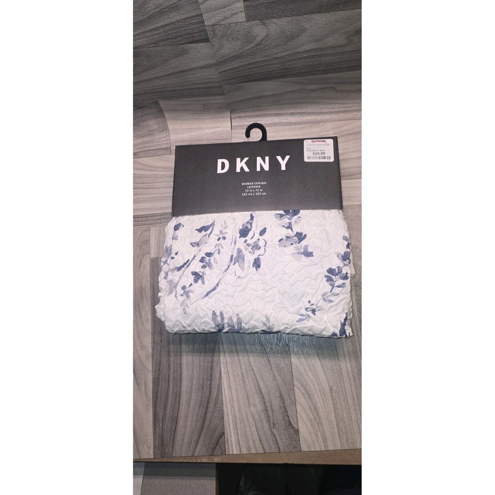 DKNY "Lefferts" Silhouette Microsculpt Floral Shower Curtain New In Packaging